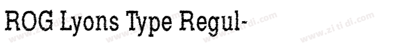 ROG Lyons Type Regul字体转换